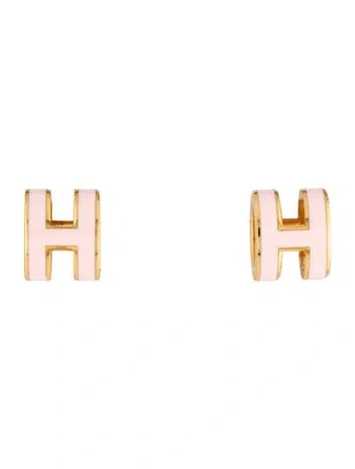 Pre-owned Hermes Mini Pop H Earrings In Multicolor
