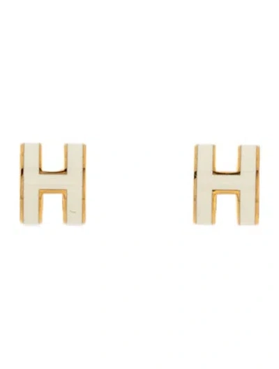 Pre-owned Hermes Mini Pop H Earrings In Multicolor