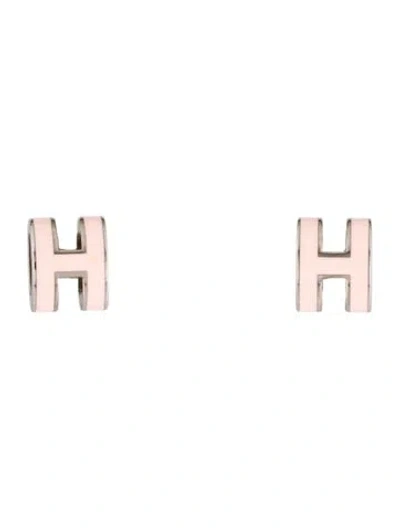 Pre-owned Hermes Mini Pop H Earrings In Multicolor