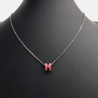 Pre-owned Hermes Hermès Mini Pop H Necklace In Multi