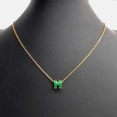 Pre-owned Hermes Hermès Mini Pop H Necklace In Multi