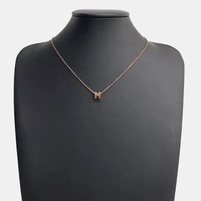Pre-owned Hermes Hermès Mini Pop H Necklace In Multi