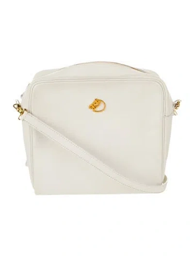 Pre-owned Hermes Mini Pouch Jockey In White
