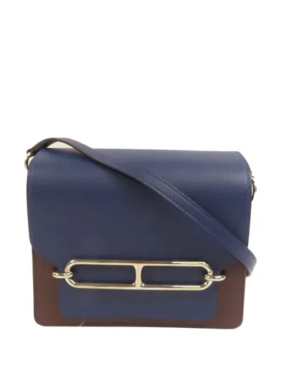 Pre-owned Hermes Mini Roulis Crossbody Bag In Brown