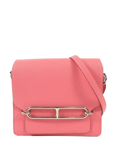 Pre-owned Hermes Mini Roulis Shoulder Bag In Pink