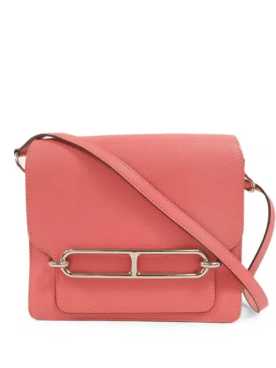 Pre-owned Hermes Mini Roulis Shoulder Bag In Pink