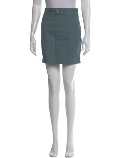 Pre-owned Hermes Mini Skirt In Blue