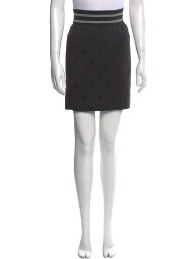 Pre-owned Hermes Mini Skirt In Gray