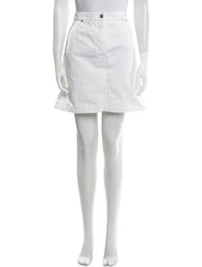Pre-owned Hermes Mini Skirt In Neutral