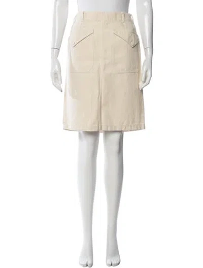 Pre-owned Hermes Mini Skirt In Neutral