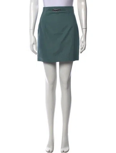 Pre-owned Hermes Mini Skirt W/ Tags In Blue