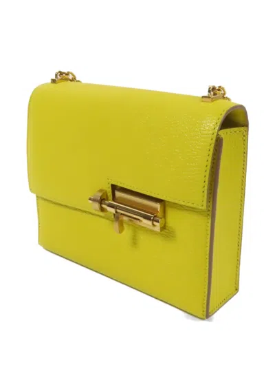 Pre-owned Hermes Mini Verrou Cross Body Bag In Yellow