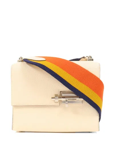 Pre-owned Hermes Mini Verrou Shoulder Bag In Neutral