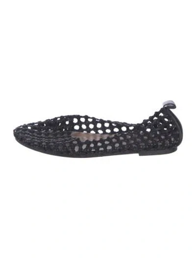 Pre-owned Hermes Minorque Leather Ballet Flats In Blue