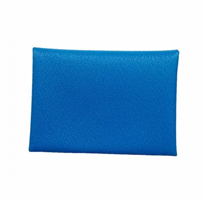 Pre-owned Hermes Mint Green Chevre Myzore Leather Coin Purse/coin Case ()