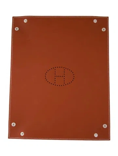 Pre-owned Hermes Mises Et Relances Change Tray In Blue/brown