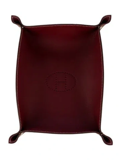 Pre-owned Hermes Mises Et Relances H Evelyne In Burgundy
