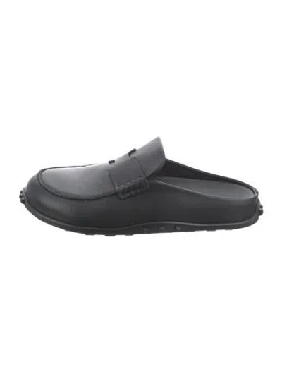 Pre-owned Hermes Mix Mules H Logo Slippers In Black