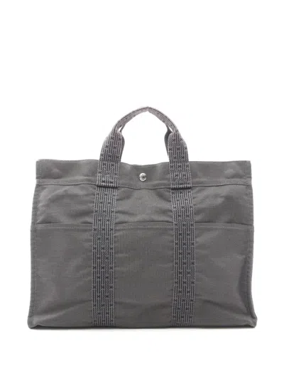 Pre-owned Hermes Mm Airline Tote Bag In Grey