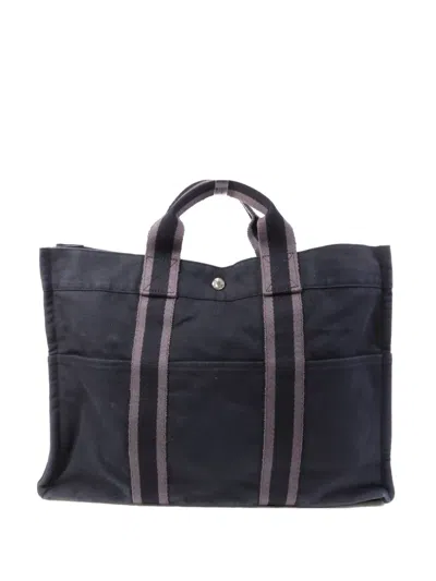 Pre-owned Hermes Mm Fourre Tout Tote Bag In Blue