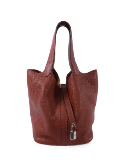 Pre-owned Hermes Mm Picotin Tote Bag In Brown