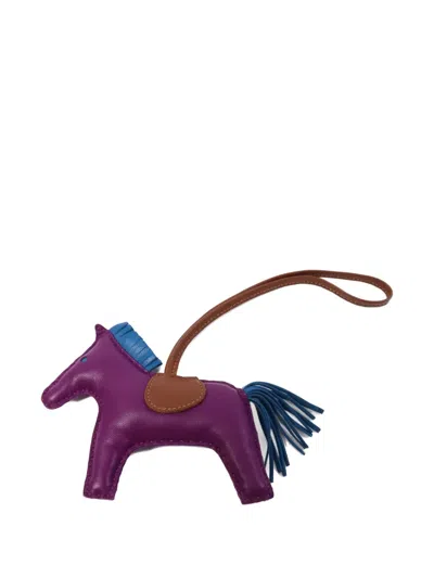 Pre-owned Hermes Mm Rodeo Charm Bag In Purple