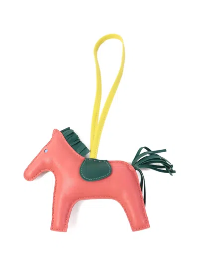 Pre-owned Hermes Mm Rodeo Charm In Pink