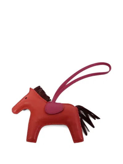 Pre-owned Hermes Mm Rodeo Milo Bag Charm In Orange