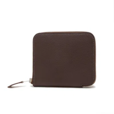 Pre-owned Hermes Mocha Coin Purse/coin Case () In Brown