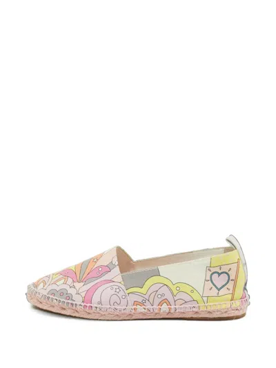 Pre-owned Hermes Moderniseme Canvas Flat Espadrilles In Neutrals