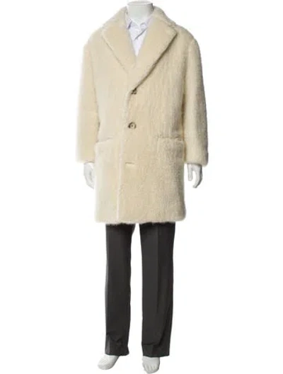 Pre-owned Hermes Mohair Overcoat In Neutral