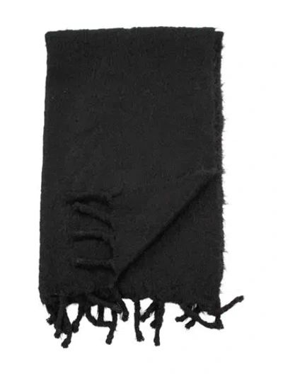 Pre-owned Hermes Mohair Throw Blanket In Black