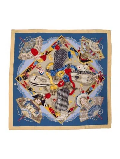 Pre-owned Hermes Mon Ami Pierrot Silk Scarf