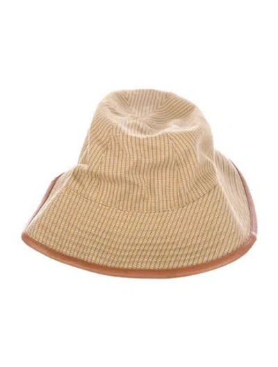 Pre-owned Hermes Monica Bucket Hat In Neutral