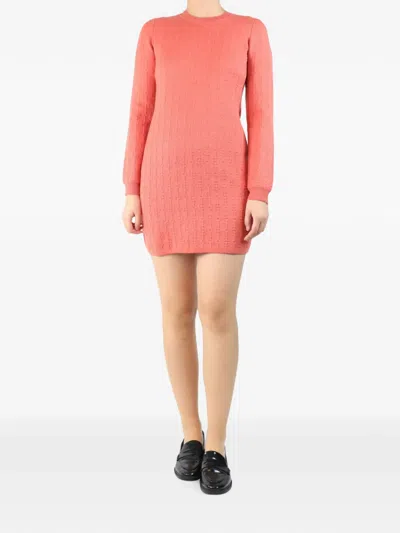 Pre-owned Hermes Monogram Knit Dress In Pink
