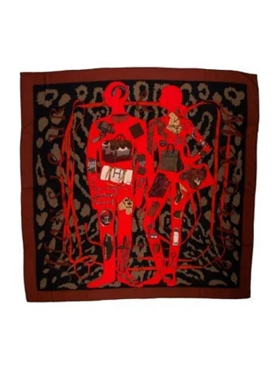 Pre-owned Hermes Monsieur Et Madame Cashmere Shawl In Multi