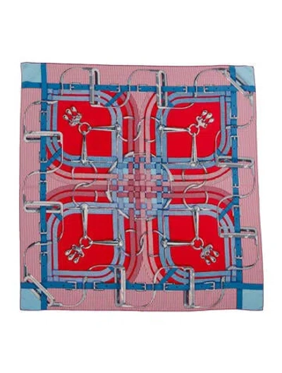 Pre-owned Hermes Mors À Jouets Chemise Silk Shawl In Neutral
