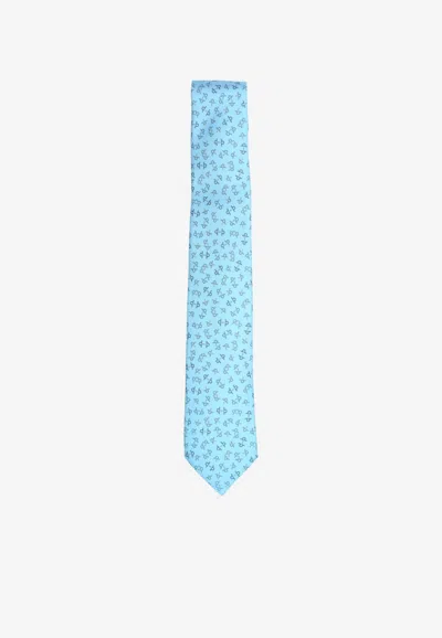 Hermes Mors Dance Silk Tie In Yellow