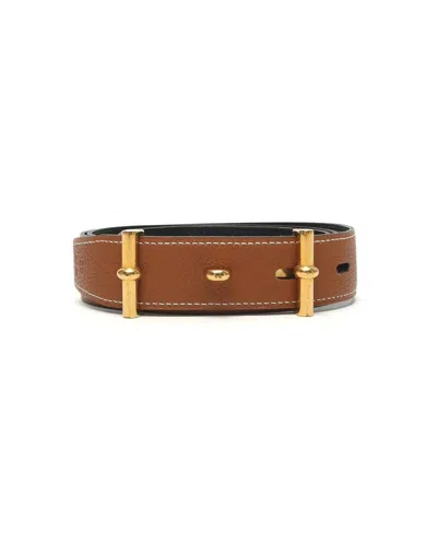 Hermes Hermès Mors H Belt, Size 85 In Brown