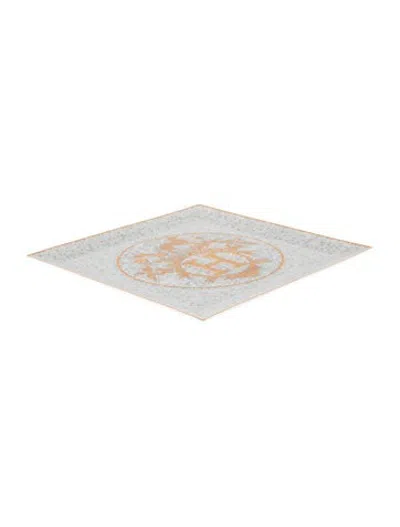 Pre-owned Hermes Mosaique Au 24 Gold Square Dish No. 5 In Yellow