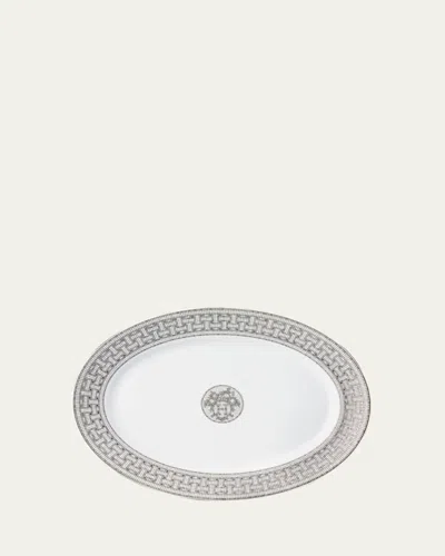 Pre-owned Hermes Mosaique Au 24 Large Oval Platter In Multi