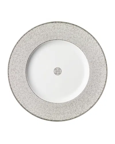 Pre-owned Hermes Mosaique Au 24 Platinum Charger Plate In Multi