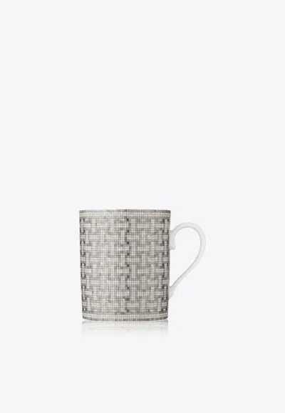 Hermes Mosaique Au 24 Platinum Mug In Silver