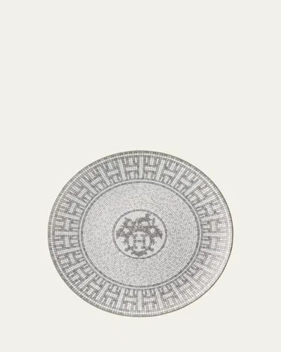 Pre-owned Hermes Mosaique Au 24 Platinum Salad/dessert Plate In Assorted