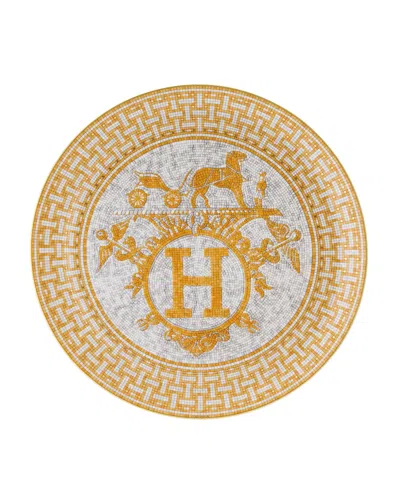 Pre-owned Hermes Mosaique Au 24 Tart Platter In Assorted