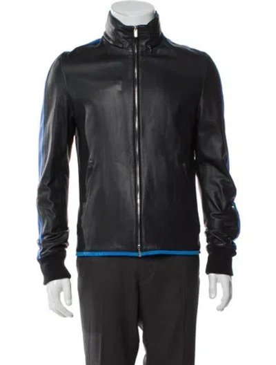 Pre-owned Hermes Moto Jacket In Blue