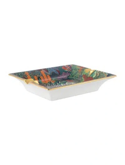 Pre-owned Hermes Mountain Zebra Ashtray In Multicolor
