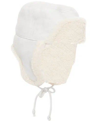 Pre-owned Hermes Hermès Mouton Moelleux Lambskin Suede Shearling Trapper Hat (authentic Pre-  Loved)