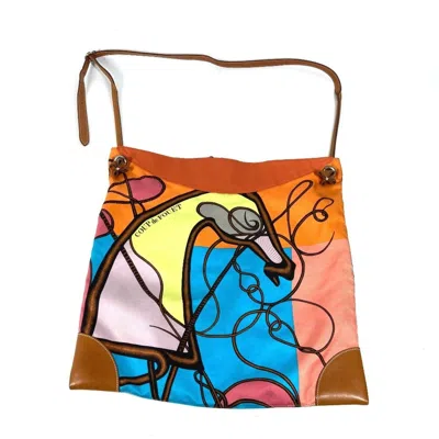 Pre-owned Hermes Multi-color Silk Leather Shoulder Bag ()