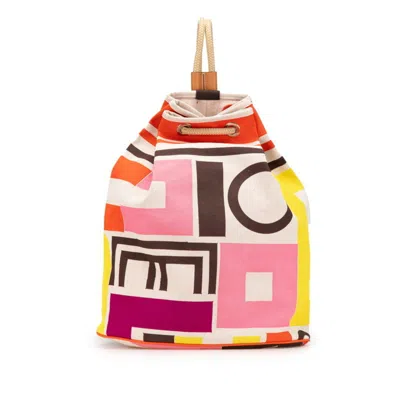 Pre-owned Hermes Multi-color Vermilion Canvas Shoulder Bag ()